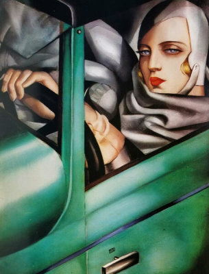 Tamara de Lempicka - My Portrait (Tamara in the Green Bugatti), 1929