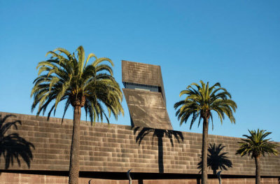 de Young - Concourse front with Palm Trees