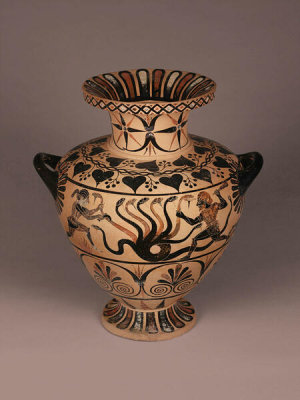 Attributed to Eagle Painter - Caeretan hydria (water jar), Etruscan, Caere (modern Cerveteri), 520‒510 BC