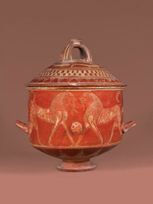 Workshop of the Calabresi Urn - Krater-pyxis with lid, 630–620 BC