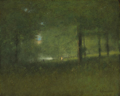 George Inness - A Glimpse of the Lake, 1888