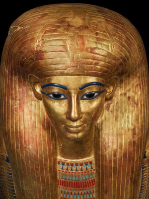 Egypt, New Kingdom - Outer anthropoid coffin of Thuya (detail), Dynasty 18, reign of Amenhotep III